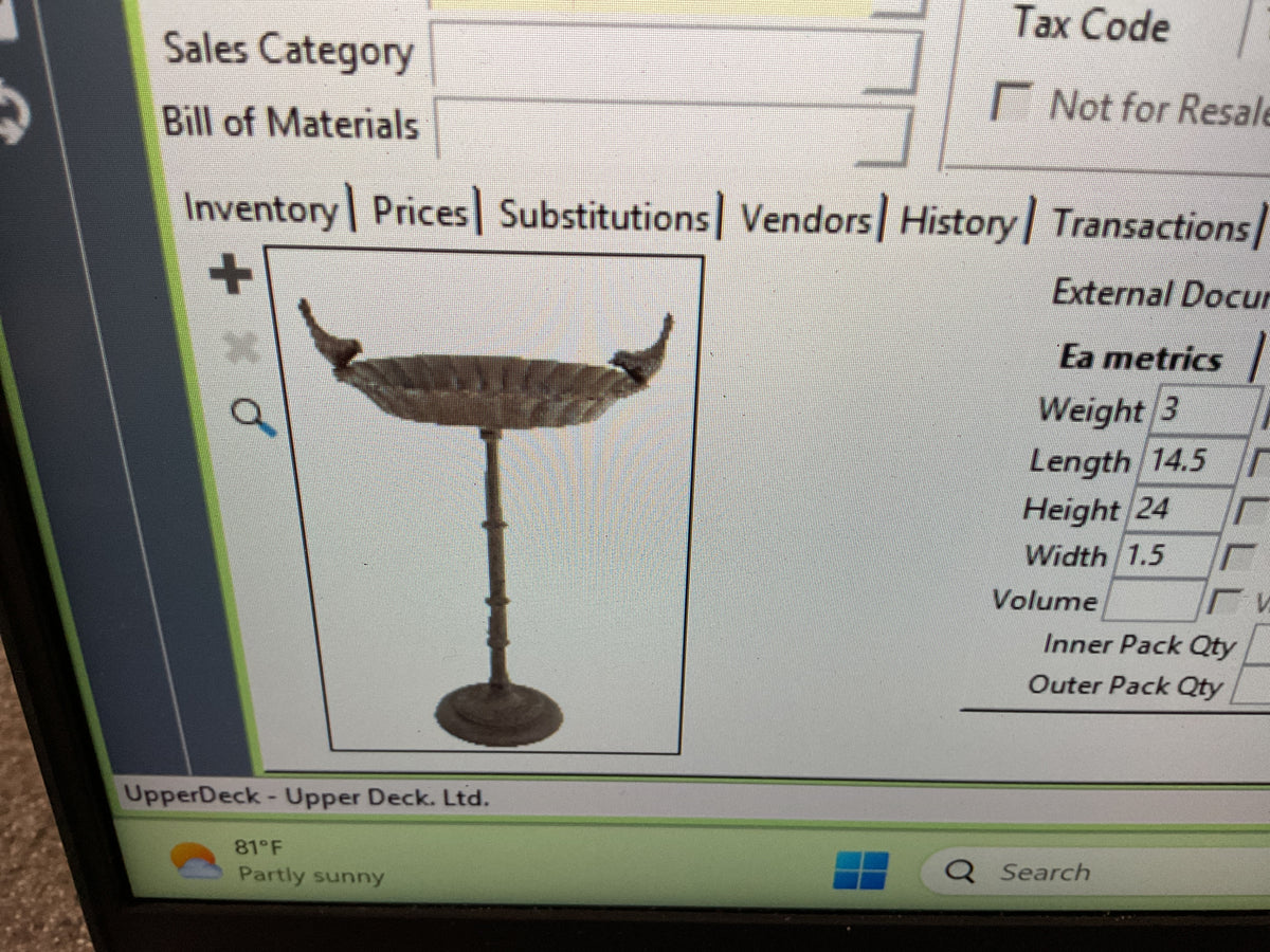 Ux7012 bird bath
