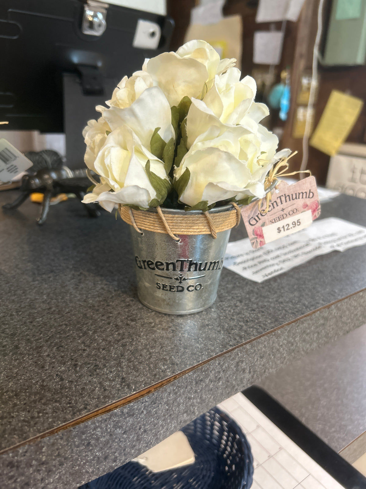 Green Thumb White Roses