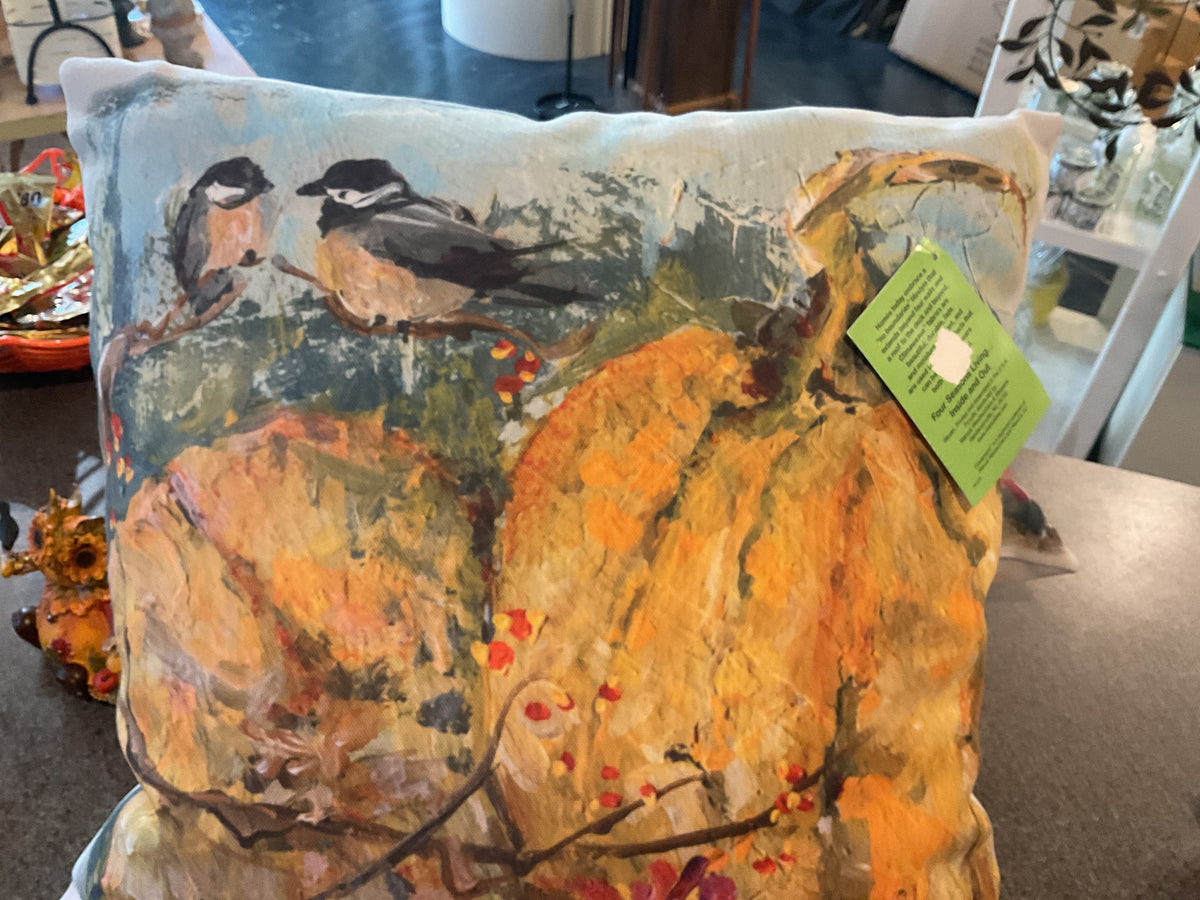 SL2CKP Birds and Pumpkins Pillow