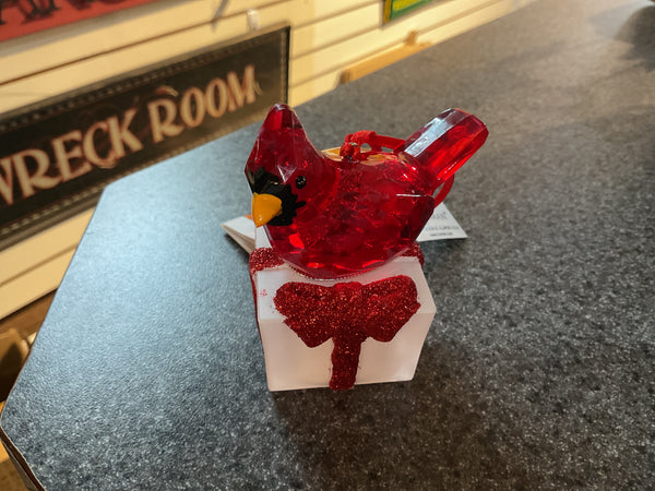 Light up cardinal ornament