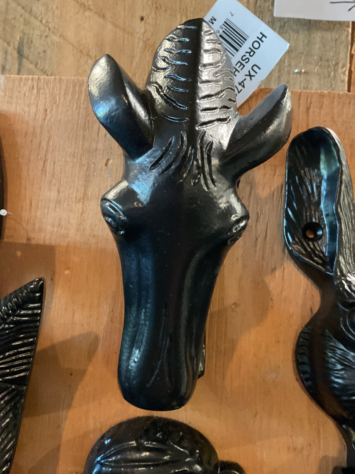 UX4721 Horse Head Door Knocker (black)