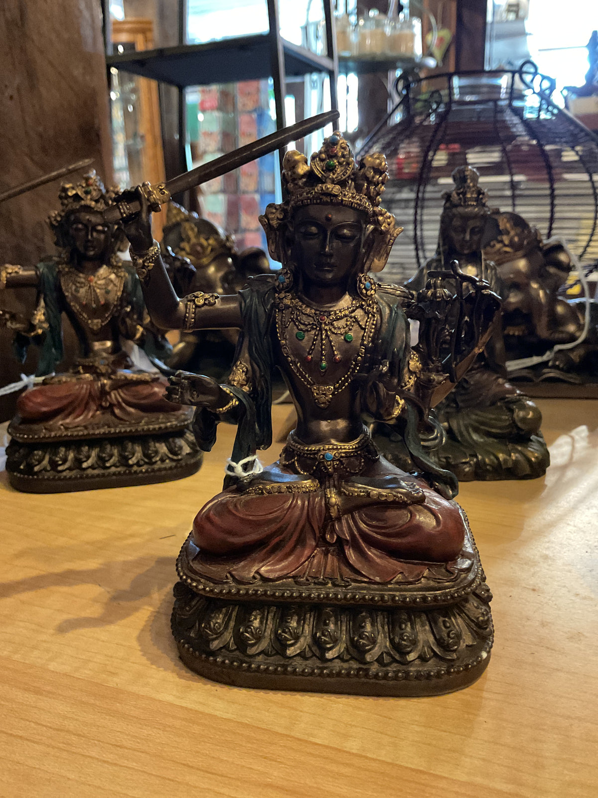 Warrior meditation statue