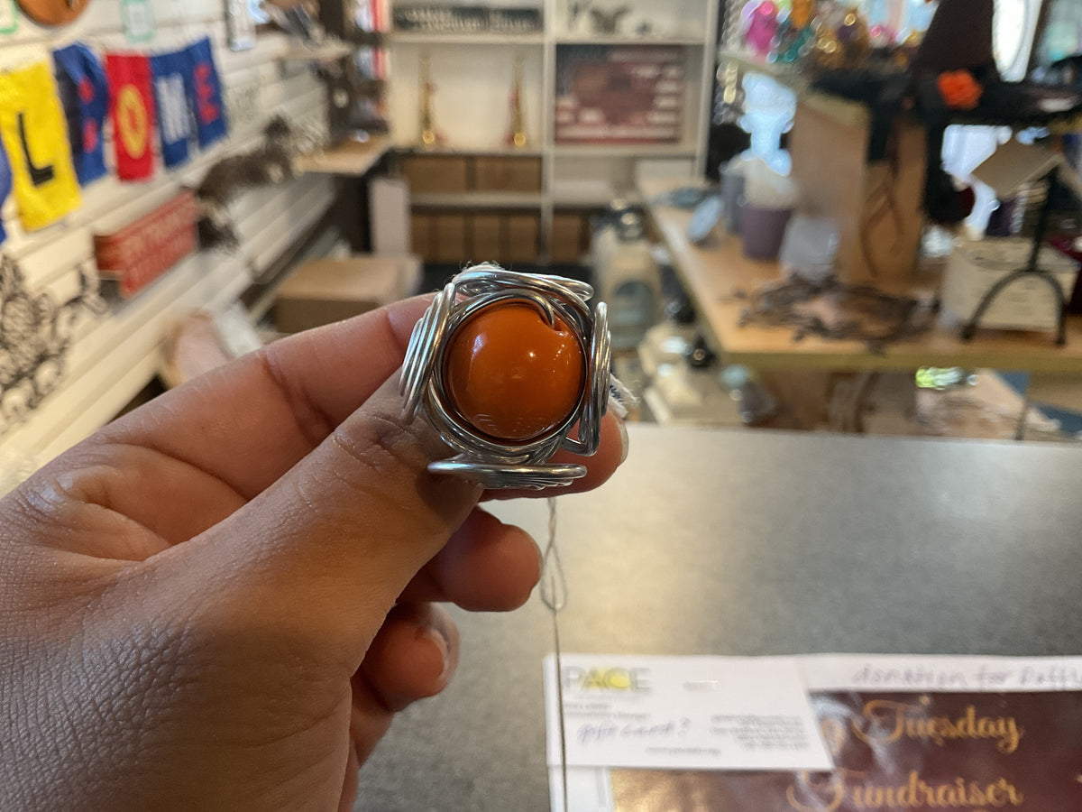 Orange Whirlwind Ring