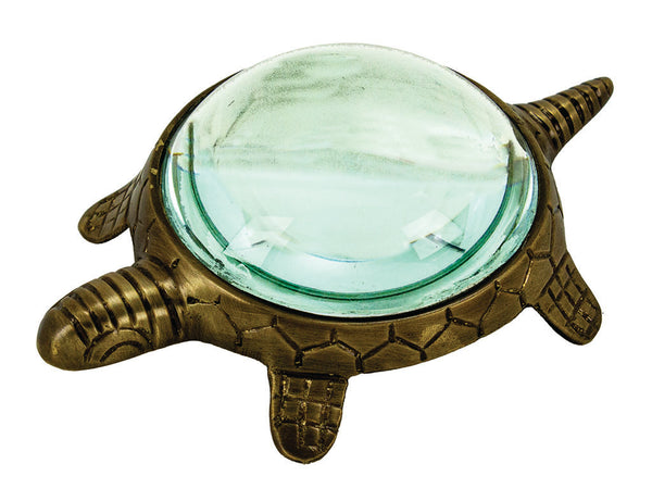 UA1476 Turtle Magnifying Glass - Antique Brass