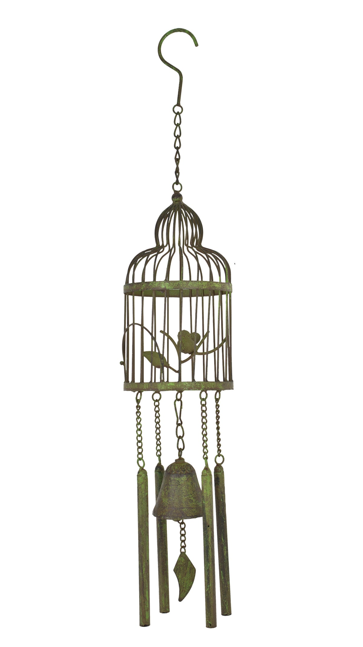 Green Birdcage Windchime