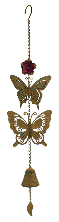 UX7081 Campanas de viento de mariposas con cascabel