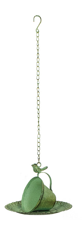 Teacup Birdfeeder-Green