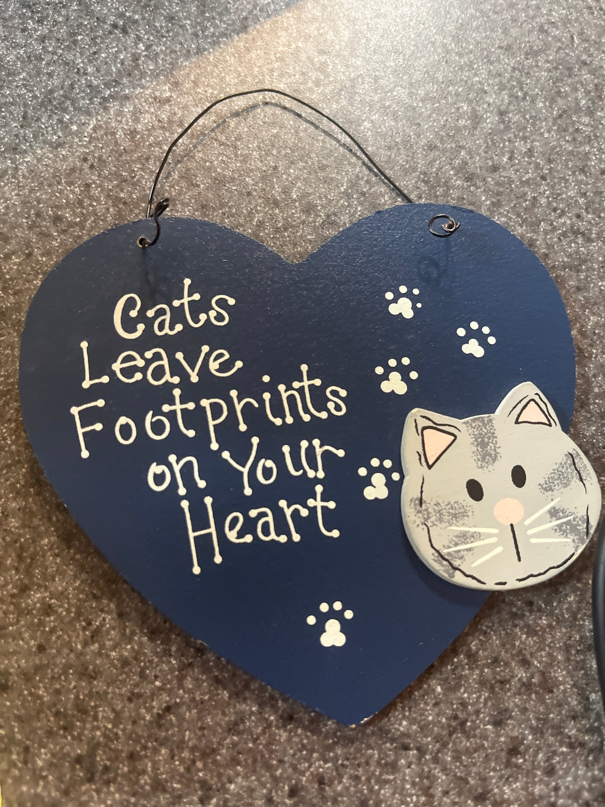 Cats Leave Foorprints on Your Heart - Heart Sign