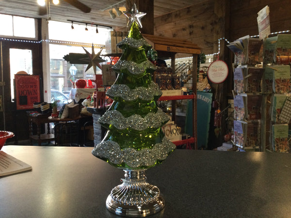 Lighted green tree