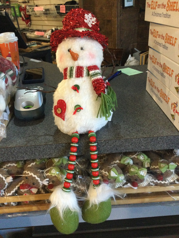 Red Hat Snowman with Legs