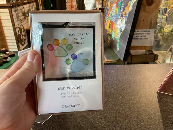 Paw Prints on My Heart Sun Catcher