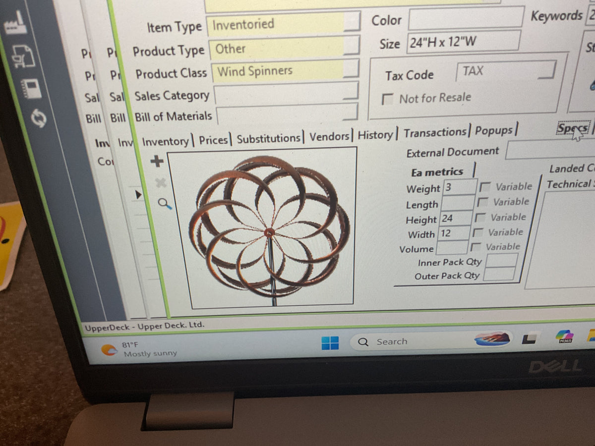 Uw5006 Wind Spinner Stake