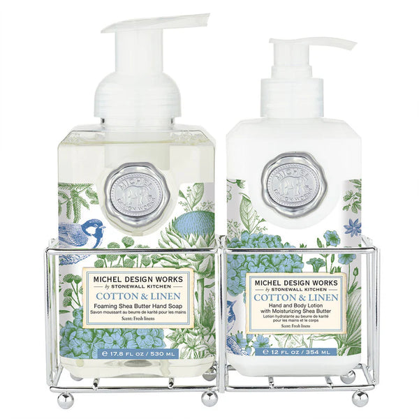 MDW Cotton linen soap & lotion set