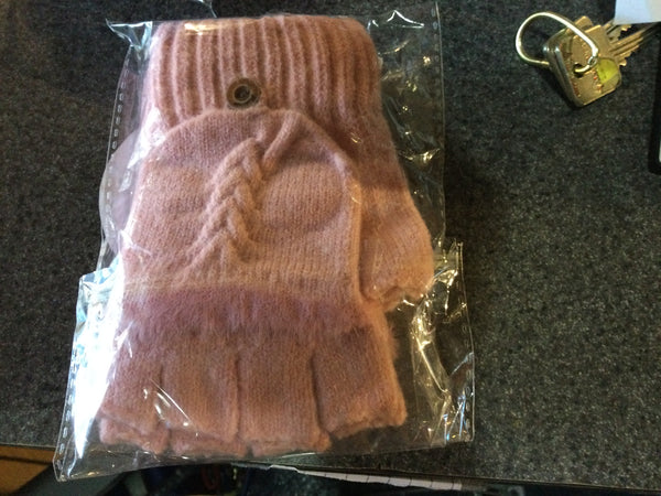 Pink Fingerless Gloves