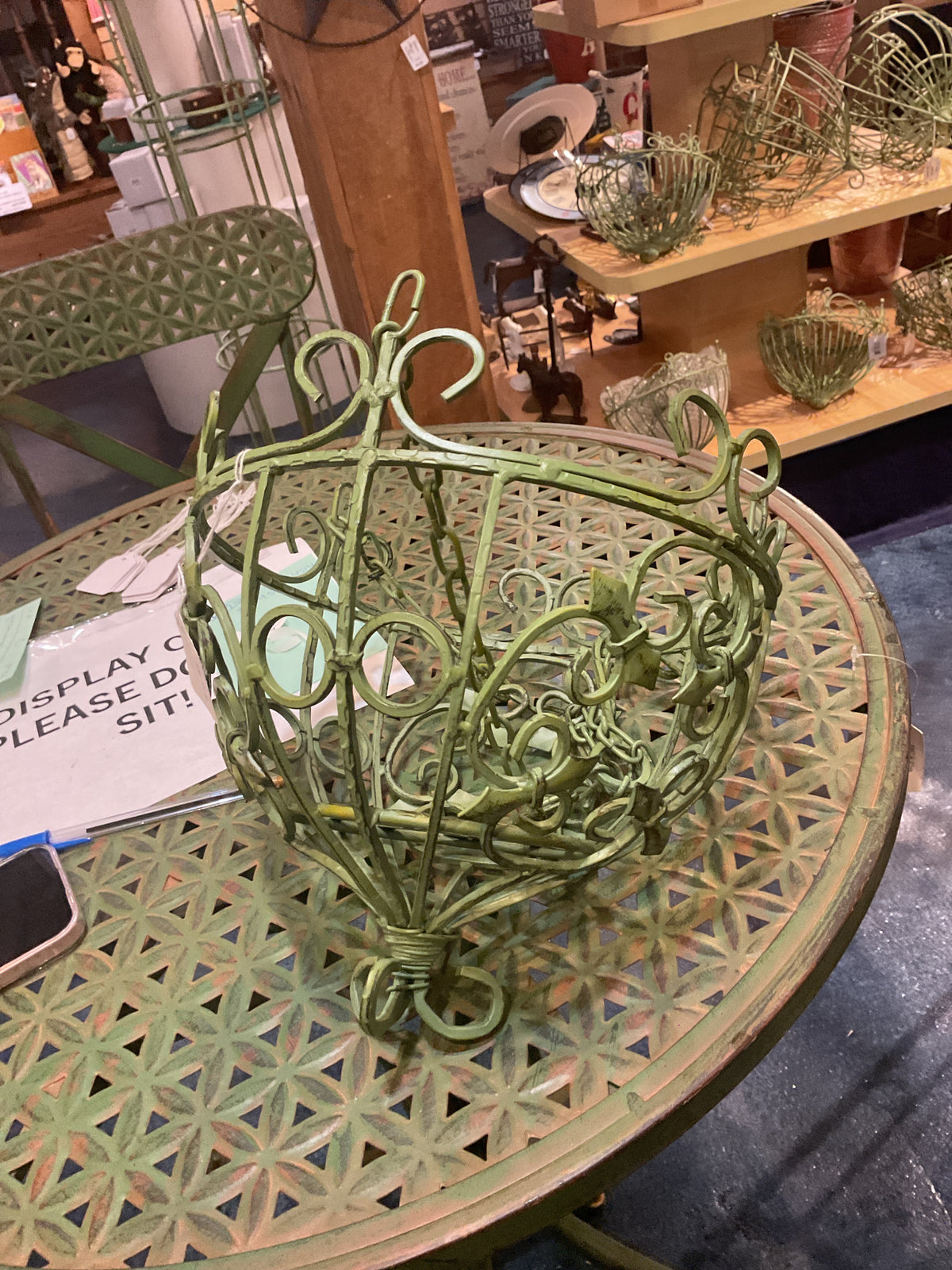 X2056S Green Hanging Basket SMALL
