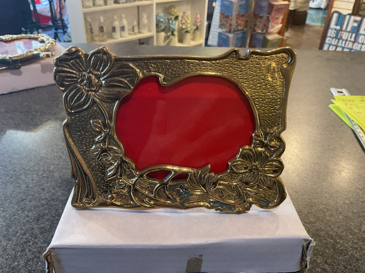 A549 BRASS FRAME RECTANGULAR 3-1/2x2-1/4