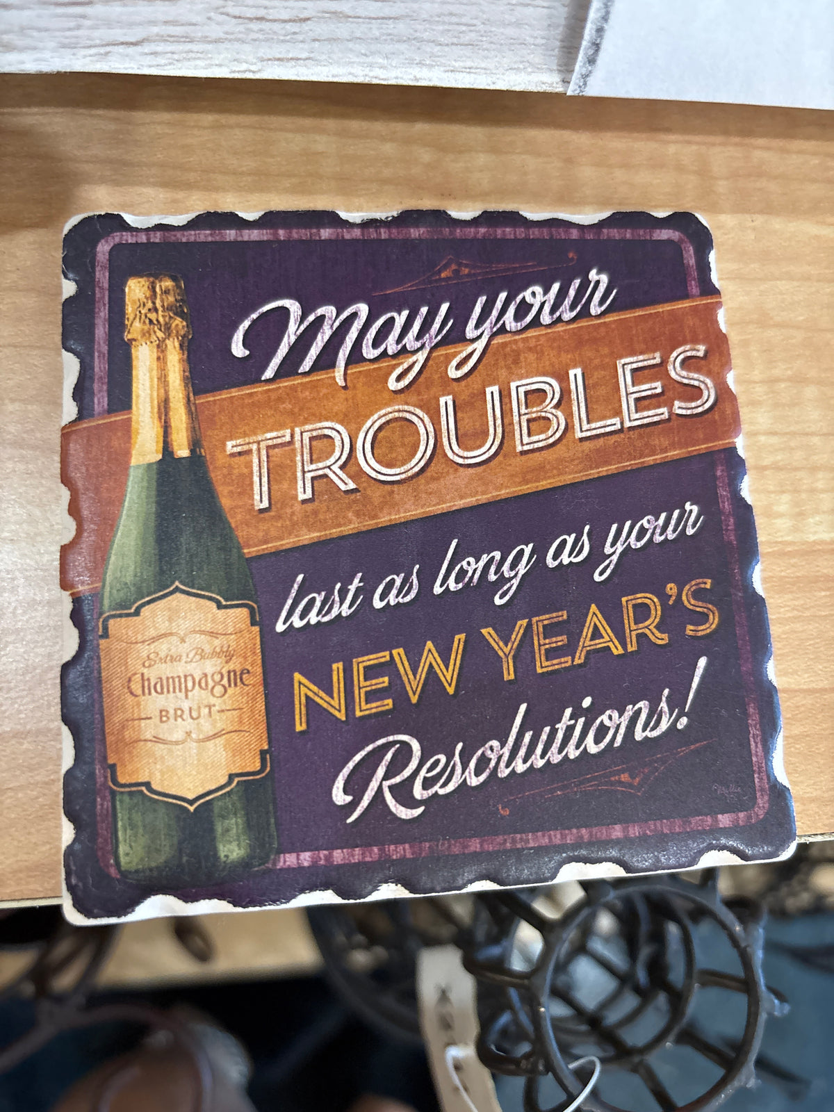New Year’s resolution coaster