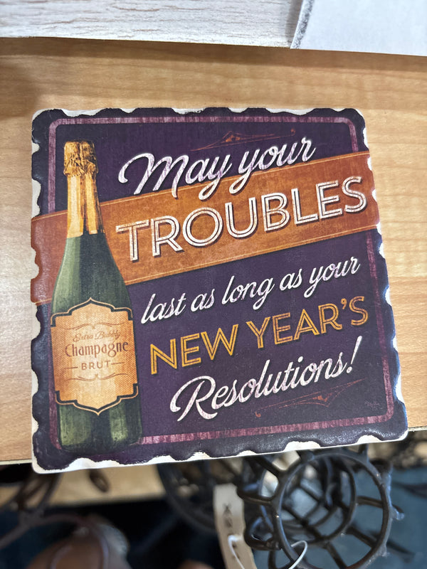 New Year’s resolution coaster