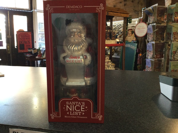 Santa’s nice list ornament