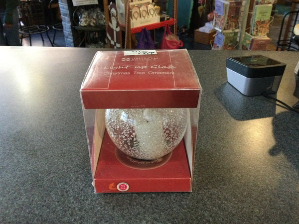 Lighted glass ornament