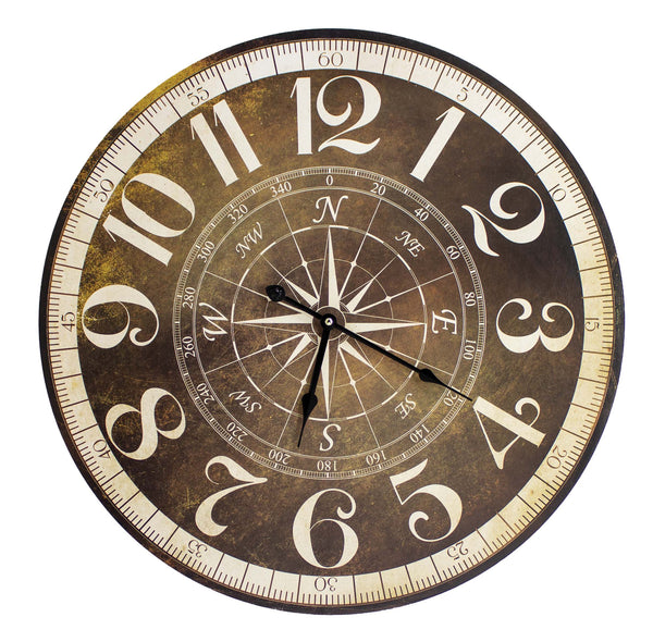 Compass Rose Clock