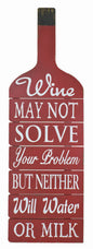UW2463 Wine Or Milk Sign - Wood