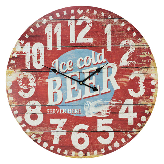 UW2482    Ice Cold Beer clock