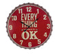 UW2505 Everything Ok Clock - Red - Tin