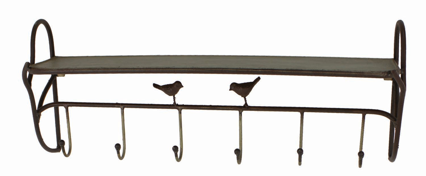 UW6051 METAL SHELF W/HOOKS