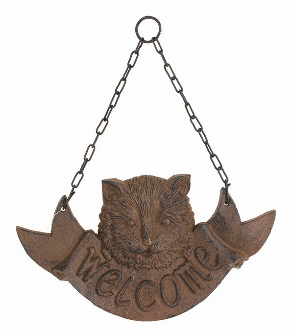 Cat Welcome Sign w/Chain