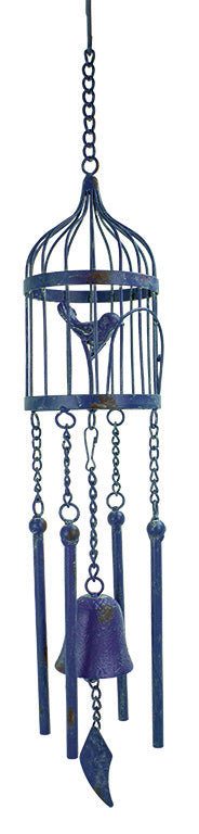 UX4571 Blue Birdcage Windchime