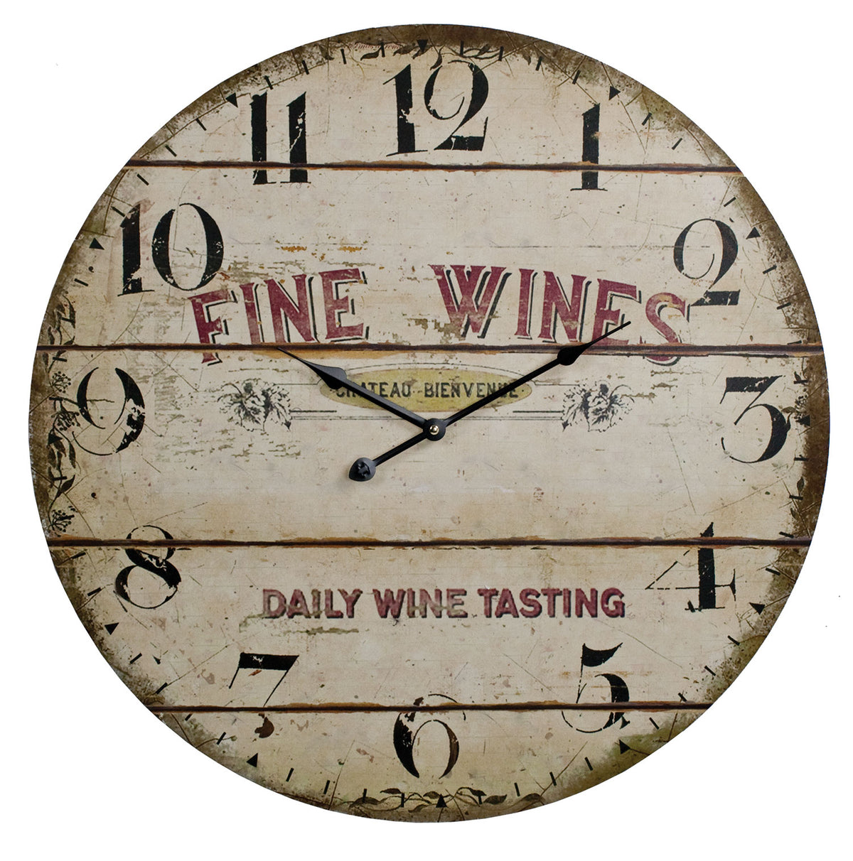 W2329 Relógio de Vinhos Finos-23" Madeira
