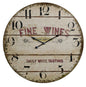 W2329 Fine Wines Clock-23"  Wood