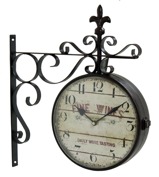W2338  Fine Wines Station Clock
